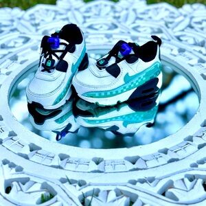 Nike Kids' White and Teal Sneakers